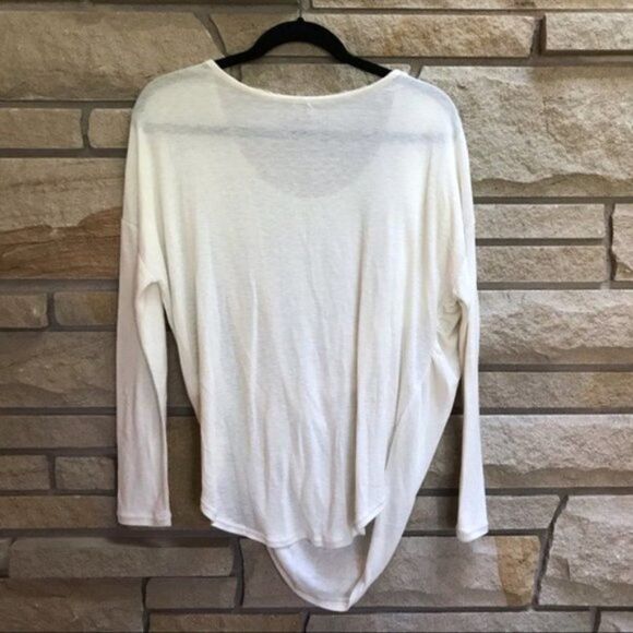 We The Free Draped Knit Top Cream off white Medium - Picture 3 of 5